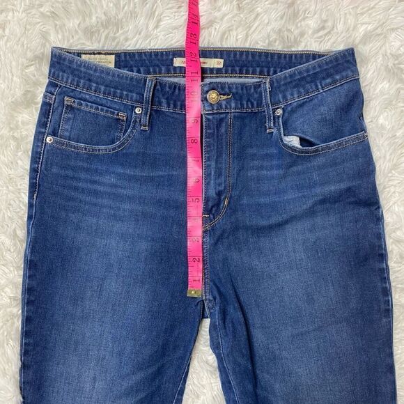 Levis 721 High Rise Skinny Jeans Size 32 Ankle Zipper 27" Inseam Cotton Stretchy - Picture 7 of 10